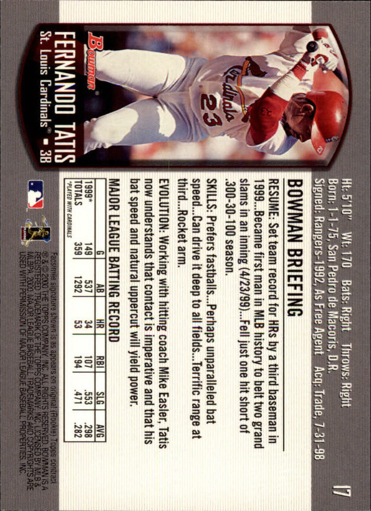 B2187- 2000 Bowman Baseball Card #s 1-250 +Rookies -You Pick- 15+ FREE US SHIP - Picture 31 of 457