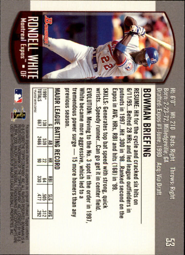 B2187- 2000 Bowman Baseball Card #s 1-250 +Rookies -You Pick- 15+ FREE US SHIP - Picture 97 of 457