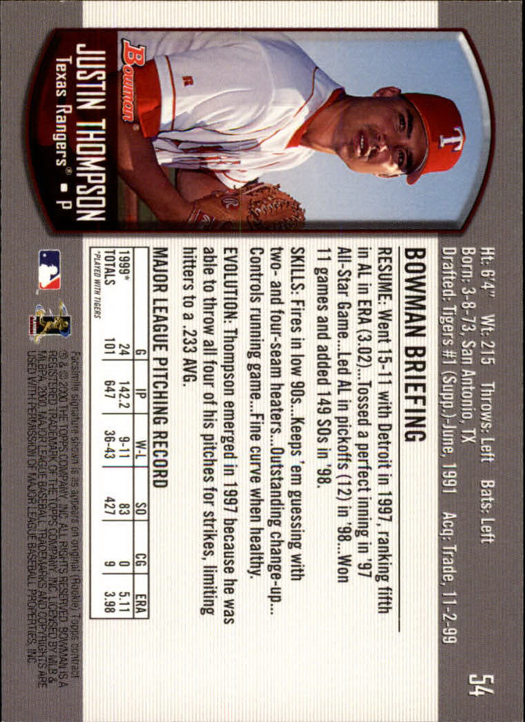 B2187- 2000 Bowman Baseball Card #s 1-250 +Rookies -You Pick- 15+ FREE US SHIP - Picture 99 of 457
