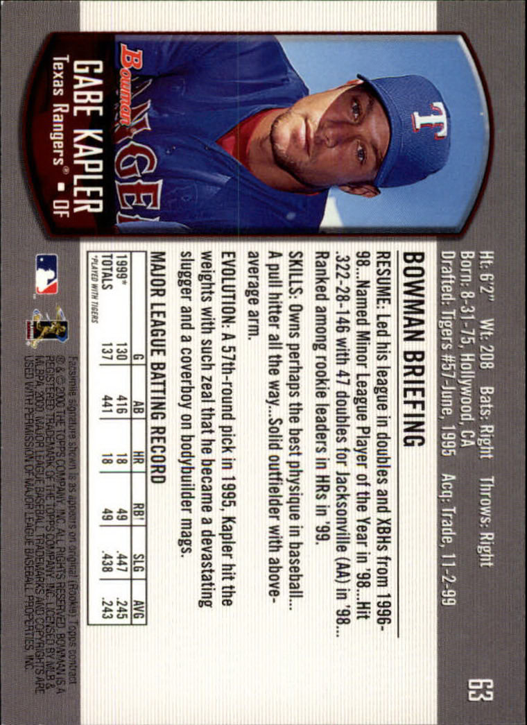 B2187- 2000 Bowman Baseball Card #s 1-250 +Rookies -You Pick- 15+ FREE US SHIP - Picture 115 of 457