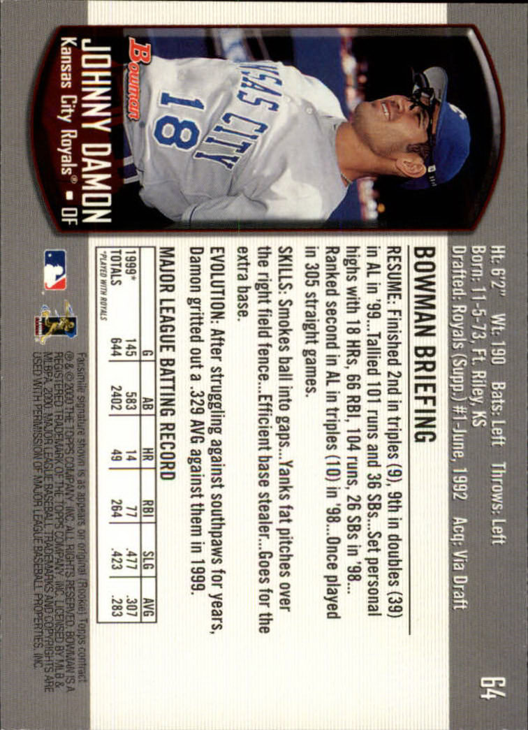 B2187- 2000 Bowman Baseball Card #s 1-250 +Rookies -You Pick- 15+ FREE US SHIP - Picture 117 of 457