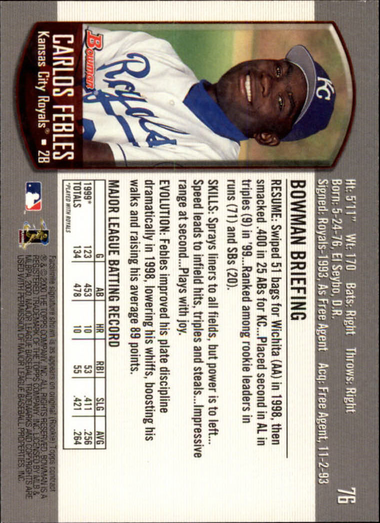 B2187- 2000 Bowman Baseball Card #s 1-250 +Rookies -You Pick- 15+ FREE US SHIP - Picture 141 of 457