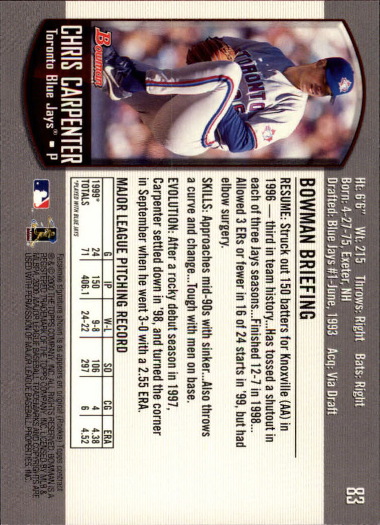 B2187- 2000 Bowman Baseball Card #s 1-250 +Rookies -You Pick- 15+ FREE US SHIP - Picture 155 of 457