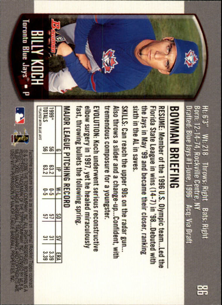 B2187- 2000 Bowman Baseball Card #s 1-250 +Rookies -You Pick- 15+ FREE US SHIP - Picture 161 of 457