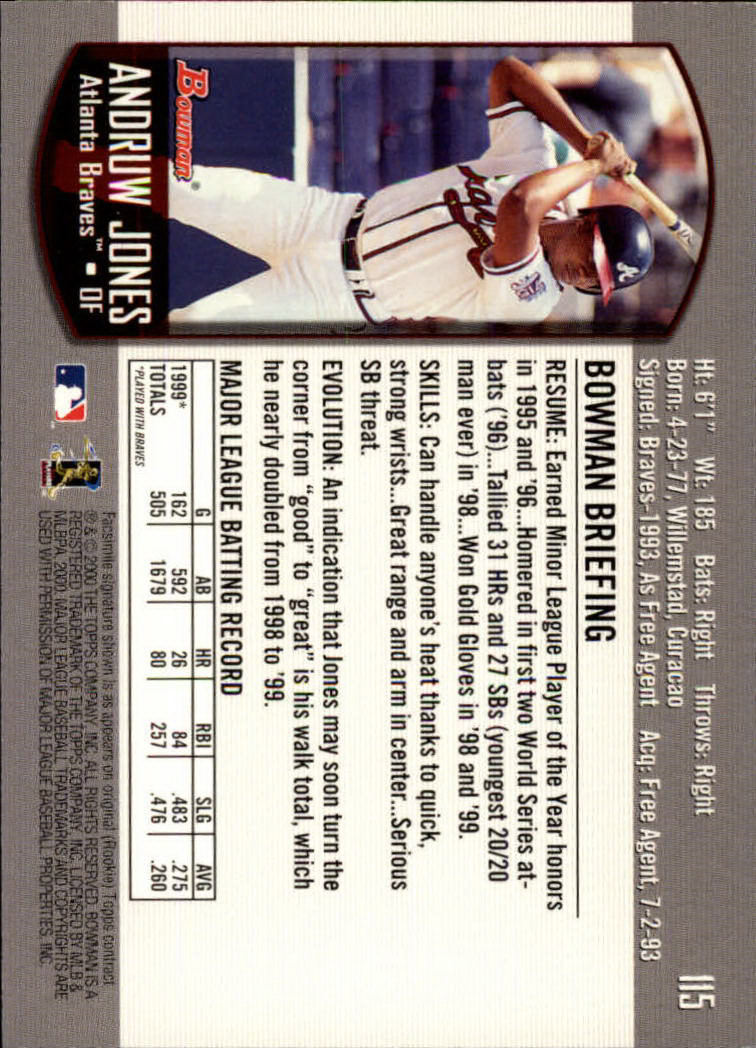 B2187- 2000 Bowman Baseball Card #s 1-250 +Rookies -You Pick- 15+ FREE US SHIP - Picture 207 of 457