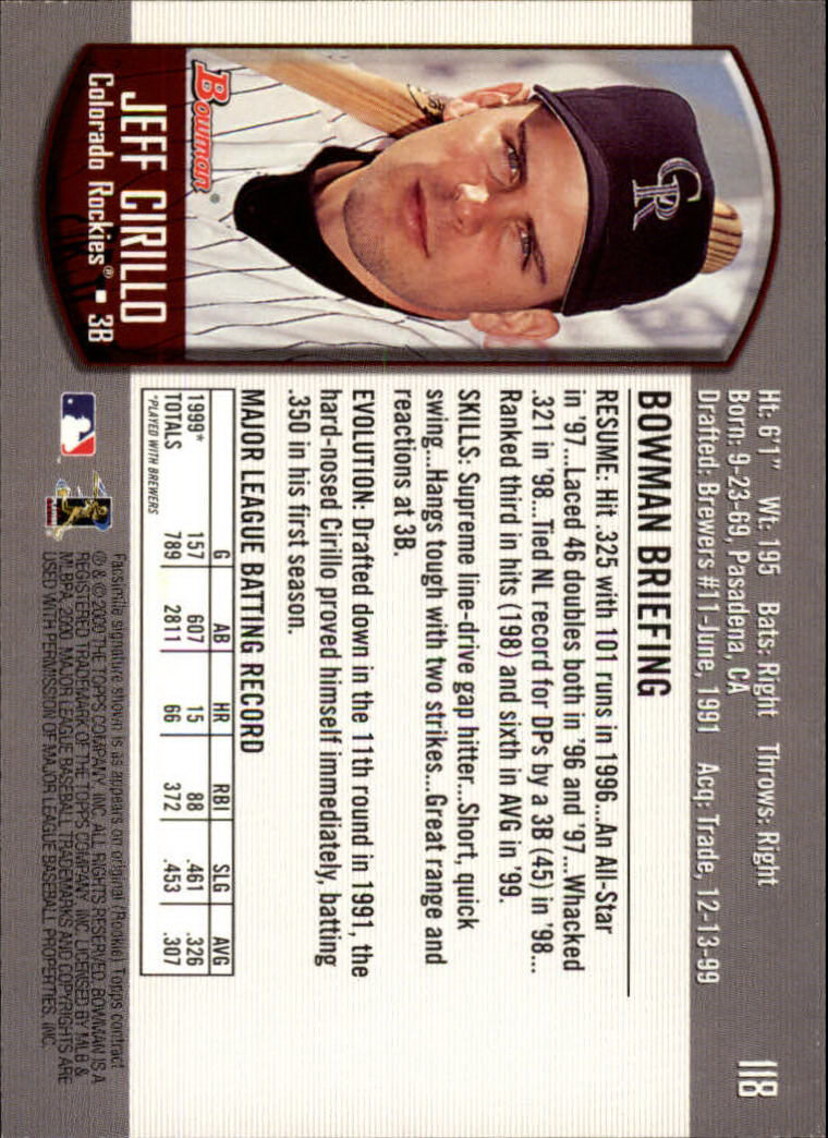 B2187- 2000 Bowman Baseball Card #s 1-250 +Rookies -You Pick- 15+ FREE US SHIP - Picture 213 of 457