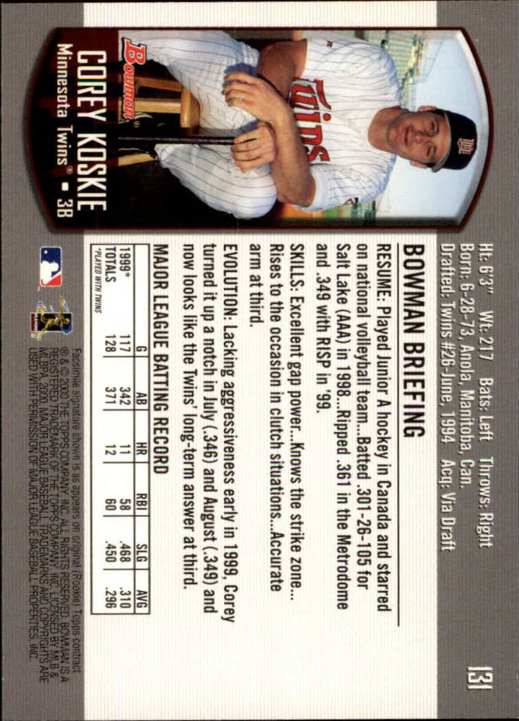 B2187- 2000 Bowman Baseball Card #s 1-250 +Rookies -You Pick- 15+ FREE US SHIP - Picture 237 of 457