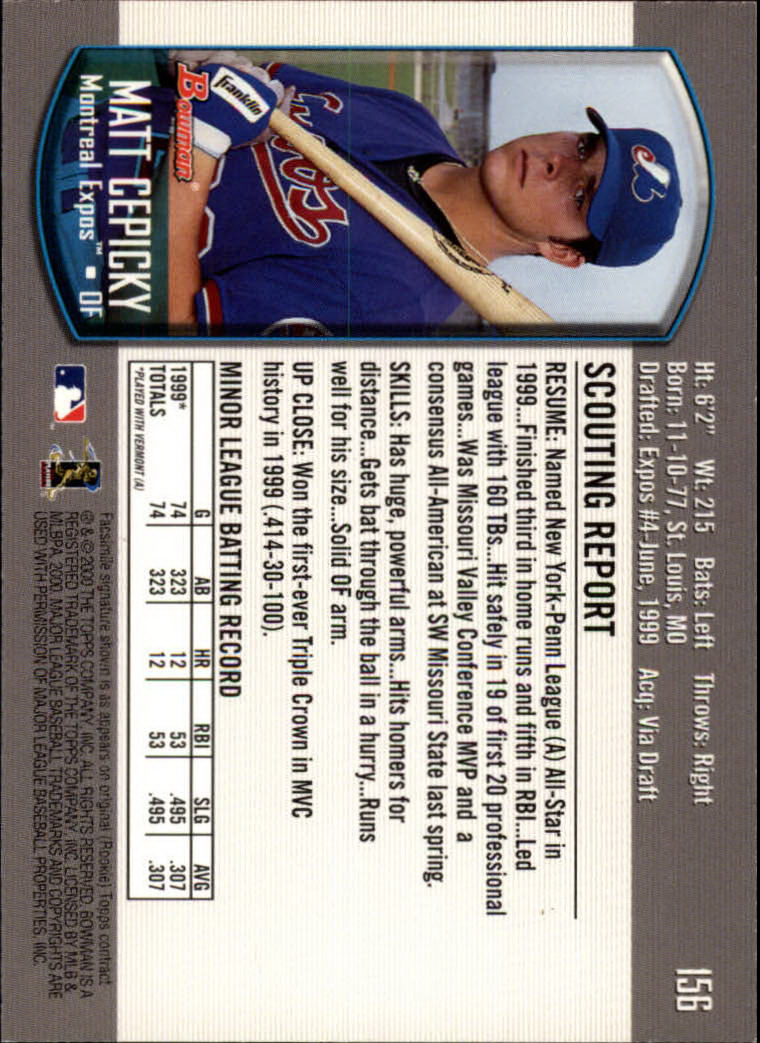 B2187- 2000 Bowman Baseball Card #s 1-250 +Rookies -You Pick- 15+ FREE US SHIP - Picture 279 of 457