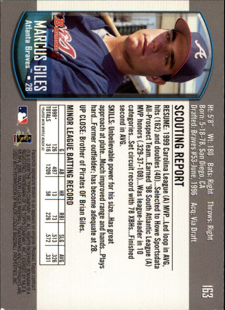 B2187- 2000 Bowman Baseball Card #s 1-250 +Rookies -You Pick- 15+ FREE US SHIP - Picture 293 of 457
