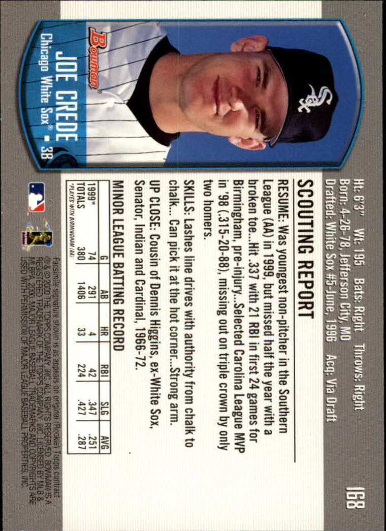 B2187- 2000 Bowman Baseball Card #s 1-250 +Rookies -You Pick- 15+ FREE US SHIP - Picture 301 of 457
