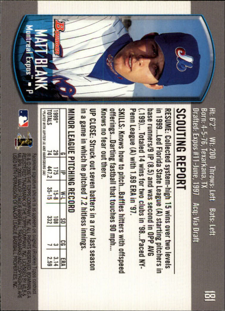 B2187- 2000 Bowman Baseball Card #s 1-250 +Rookies -You Pick- 15+ FREE US SHIP - Picture 327 of 457