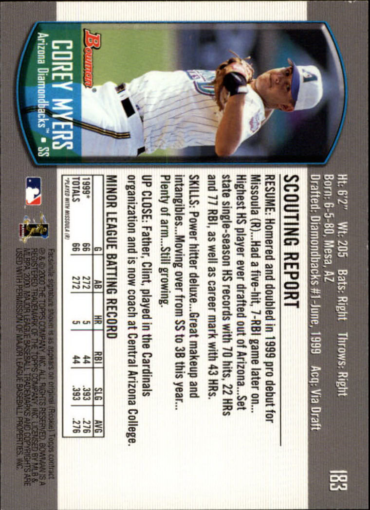 B2187- 2000 Bowman Baseball Card #s 1-250 +Rookies -You Pick- 15+ FREE US SHIP - Picture 331 of 457