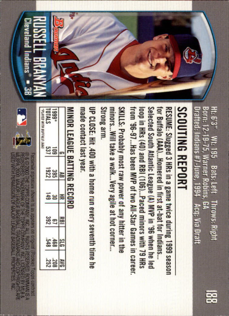 B2187- 2000 Bowman Baseball Card #s 1-250 +Rookies -You Pick- 15+ FREE US SHIP - Picture 339 of 457