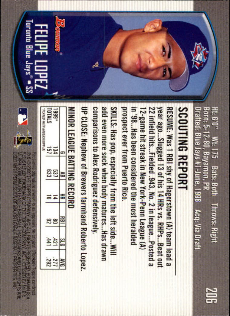 B2187- 2000 Bowman Baseball Card #s 1-250 +Rookies -You Pick- 15+ FREE US SHIP - Picture 371 of 457