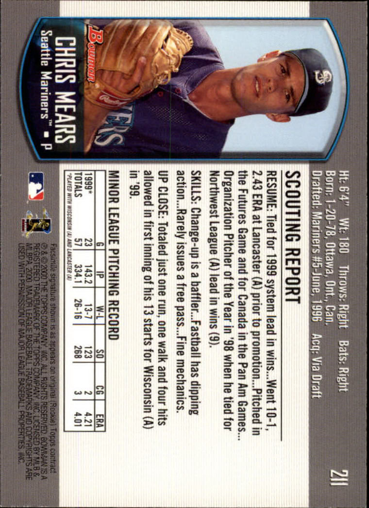 B2187- 2000 Bowman Baseball Card #s 1-250 +Rookies -You Pick- 15+ FREE US SHIP - Picture 379 of 457