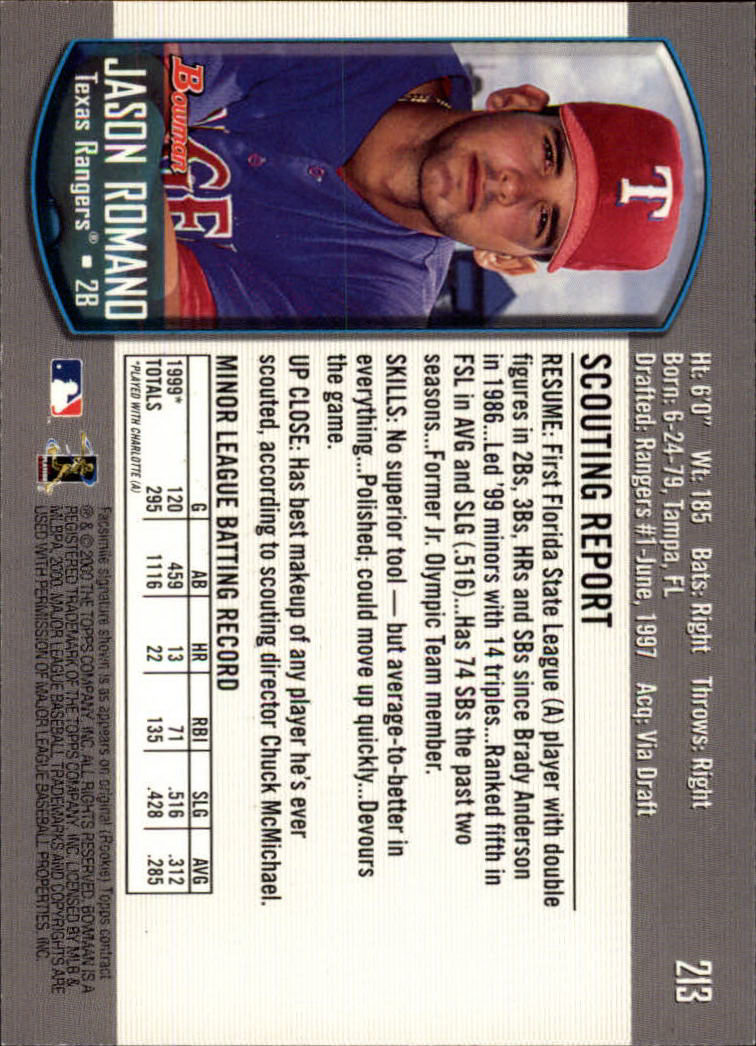 B2187- 2000 Bowman Baseball Card #s 1-250 +Rookies -You Pick- 15+ FREE US SHIP - Picture 383 of 457