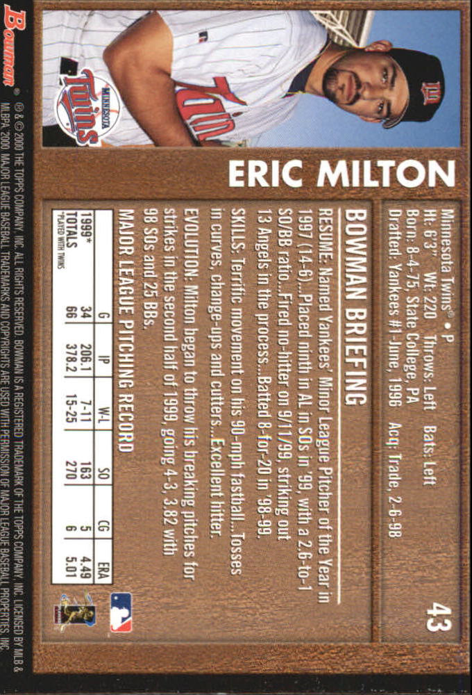 B2187- 2000 Bowman Baseball Asstd Insert Cards G1 -You Pick- 15+ FREE US SHIP - Picture 7 of 265