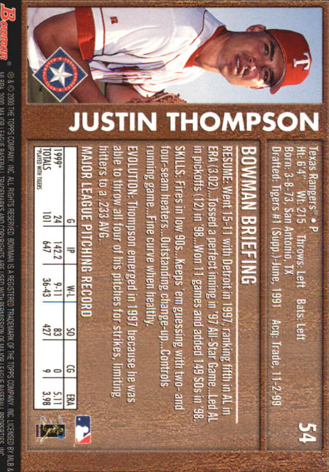 B2187- 2000 Bowman Baseball Asstd Insert Cards G1 -You Pick- 15+ FREE US SHIP - Picture 29 of 265