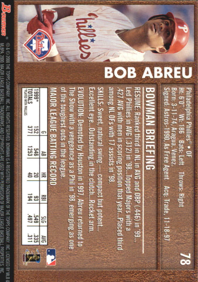 B2187- 2000 Bowman Baseball Asstd Insert Cards G1 -You Pick- 15+ FREE US SHIP - Picture 147 of 265