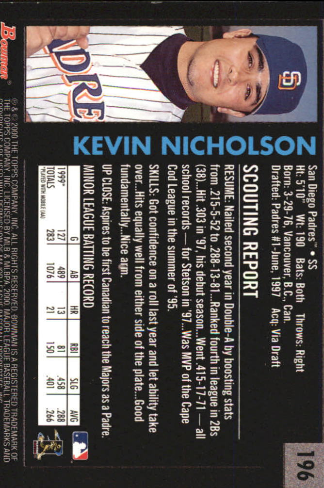 B2187- 2000 Bowman Baseball Asstd Insert Cards G1 -You Pick- 15+ FREE US SHIP - Picture 43 of 265