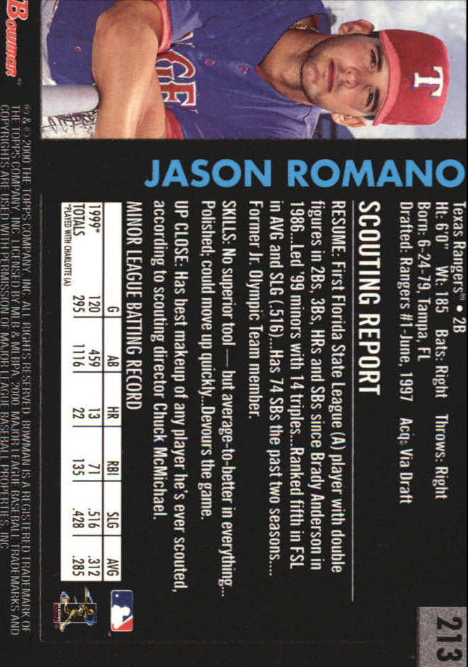B2187- 2000 Bowman Baseball Asstd Insert Cards G1 -You Pick- 15+ FREE US SHIP - Picture 91 of 265