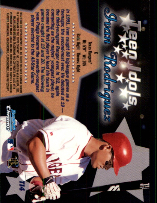 2000 Bowman Chrome Teen Idols #TI4 Ivan Rodriguez