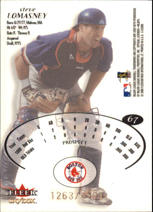 2000 E-X #67 Steve Lomasney PROS back image