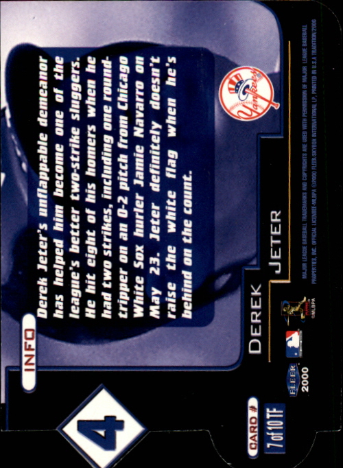 2000 Fleer Tradition Baseball "Ten-4" Insert Cards - Picture 9 of 9