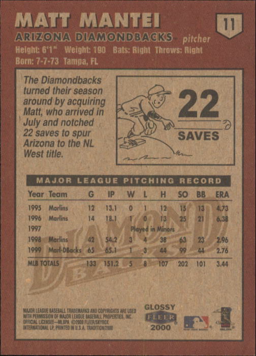 A2321- 2000 Fleer Tradition Glossy BB Cards 1-250 -You Pick- 15+ FREE US SHIP - Picture 21 of 473