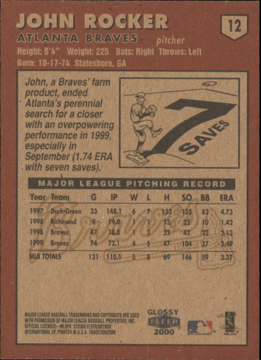 A2321- 2000 Fleer Tradition Glossy BB Cards 1-250 -You Pick- 15+ FREE US SHIP - Picture 23 of 473