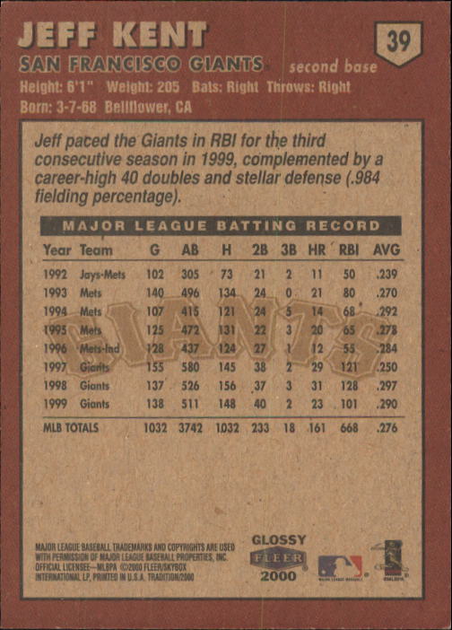A2321- 2000 Fleer Tradition Glossy BB Cards 1-250 -You Pick- 15+ FREE US SHIP - Picture 75 of 473