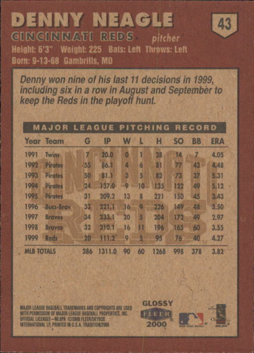 A2321- 2000 Fleer Tradition Glossy BB Cards 1-250 -You Pick- 15+ FREE US SHIP - Picture 83 of 473