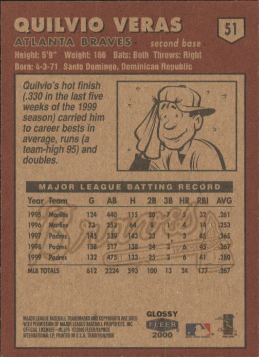 A2321- 2000 Fleer Tradition Glossy BB Cards 1-250 -You Pick- 15+ FREE US SHIP - Picture 99 of 473