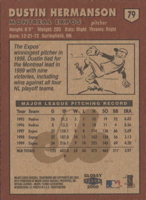 A2321- 2000 Fleer Tradition Glossy BB Cards 1-250 -You Pick- 15+ FREE US SHIP - Picture 153 of 473