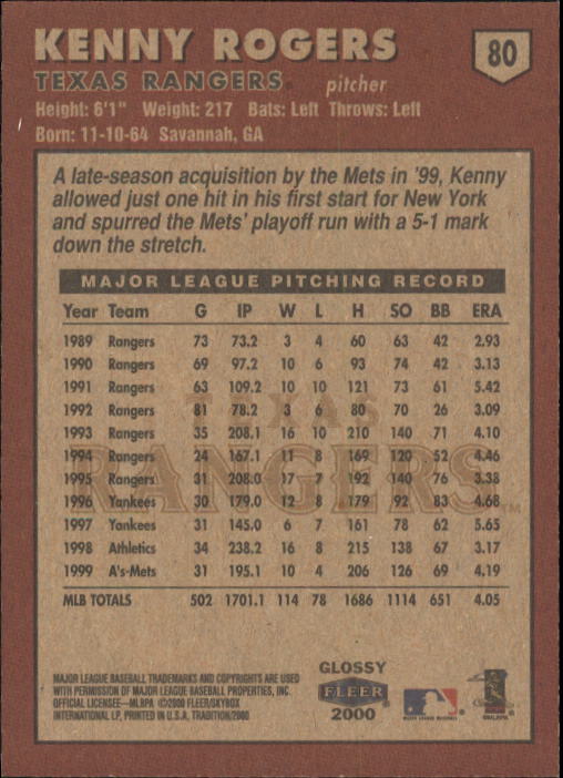 A2321- 2000 Fleer Tradition Glossy BB Cards 1-250 -You Pick- 15+ FREE US SHIP - Picture 155 of 473