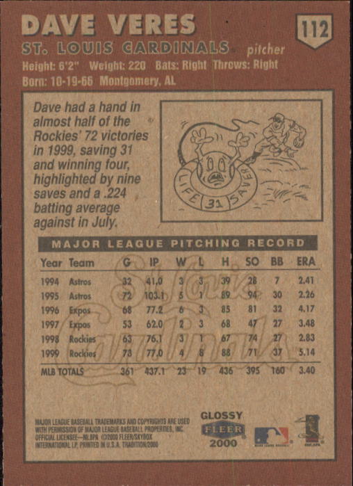 A2321- 2000 Fleer Tradition Glossy BB Cards 1-250 -You Pick- 15+ FREE US SHIP - Picture 214 of 473