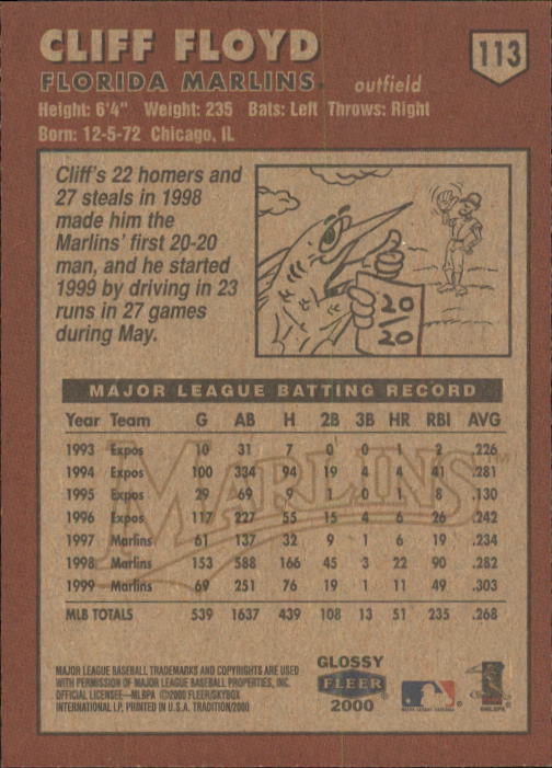 A2321- 2000 Fleer Tradition Glossy BB Cards 1-250 -You Pick- 15+ FREE US SHIP - Picture 216 of 473