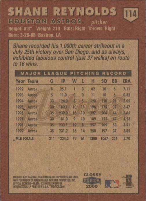 A2321- 2000 Fleer Tradition Glossy BB Cards 1-250 -You Pick- 15+ FREE US SHIP - Picture 218 of 473