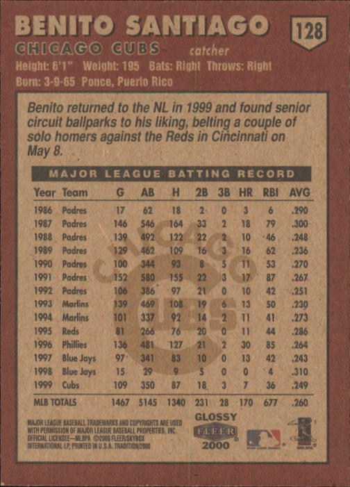 A2321- 2000 Fleer Tradition Glossy BB Cards 1-250 -You Pick- 15+ FREE US SHIP - Picture 246 of 473