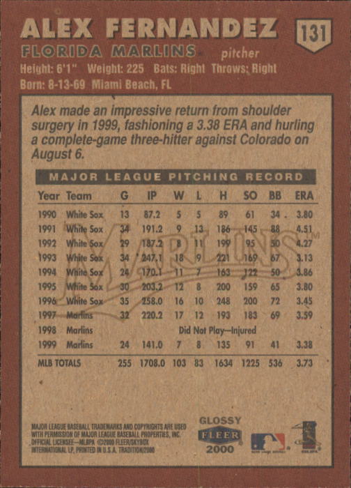 A2321- 2000 Fleer Tradition Glossy BB Cards 1-250 -You Pick- 15+ FREE US SHIP - Picture 250 of 473