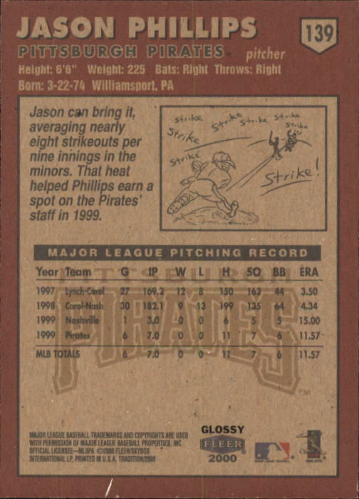 A2321- 2000 Fleer Tradition Glossy BB Cards 1-250 -You Pick- 15+ FREE US SHIP - Picture 266 of 473