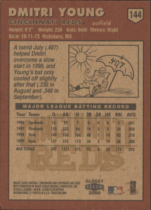 A2321- 2000 Fleer Tradition Glossy BB Cards 1-250 -You Pick- 15+ FREE US SHIP - Picture 274 of 473