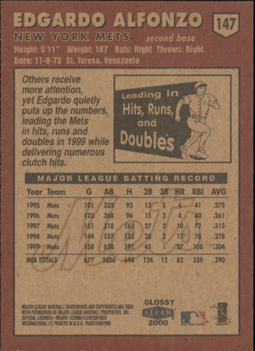 A2321- 2000 Fleer Tradition Glossy BB Cards 1-250 -You Pick- 15+ FREE US SHIP - Picture 280 of 473