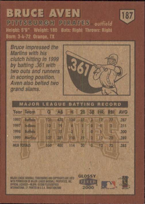 A2321- 2000 Fleer Tradition Glossy BB Cards 1-250 -You Pick- 15+ FREE US SHIP - Picture 353 of 473
