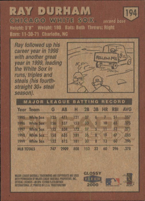 A2321- 2000 Fleer Tradition Glossy BB Cards 1-250 -You Pick- 15+ FREE US SHIP - Picture 367 of 473