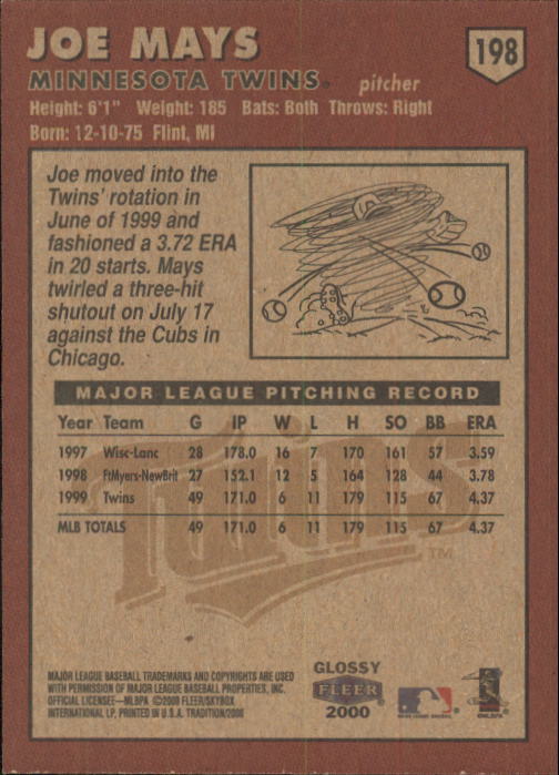 A2321- 2000 Fleer Tradition Glossy BB Cards 1-250 -You Pick- 15+ FREE US SHIP - Picture 375 of 473