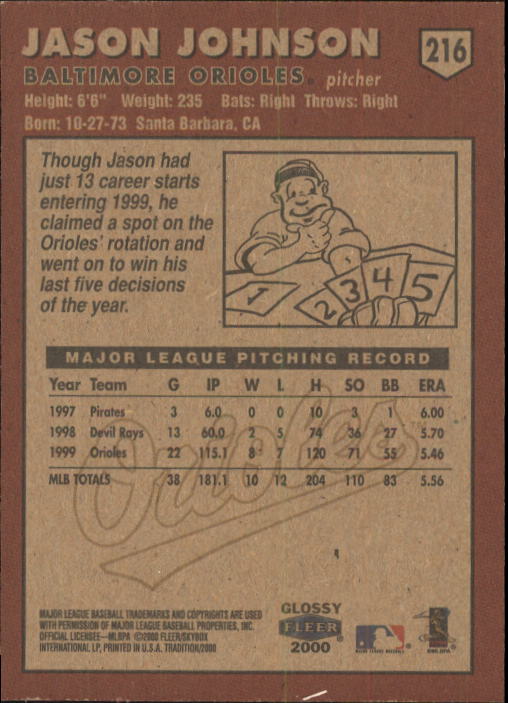 A2321- 2000 Fleer Tradition Glossy BB Cards 1-250 -You Pick- 15+ FREE US SHIP - Picture 407 of 473