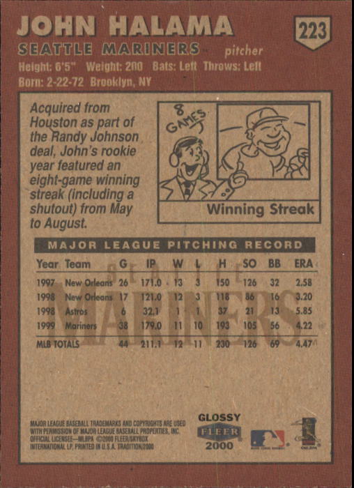 A2321- 2000 Fleer Tradition Glossy BB Cards 1-250 -You Pick- 15+ FREE US SHIP - Picture 419 of 473
