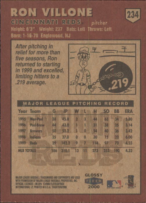 A2321- 2000 Fleer Tradition Glossy BB Cards 1-250 -You Pick- 15+ FREE US SHIP - Picture 441 of 473