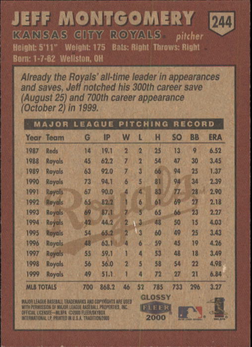 A2321- 2000 Fleer Tradition Glossy BB Cards 1-250 -You Pick- 15+ FREE US SHIP - Picture 461 of 473